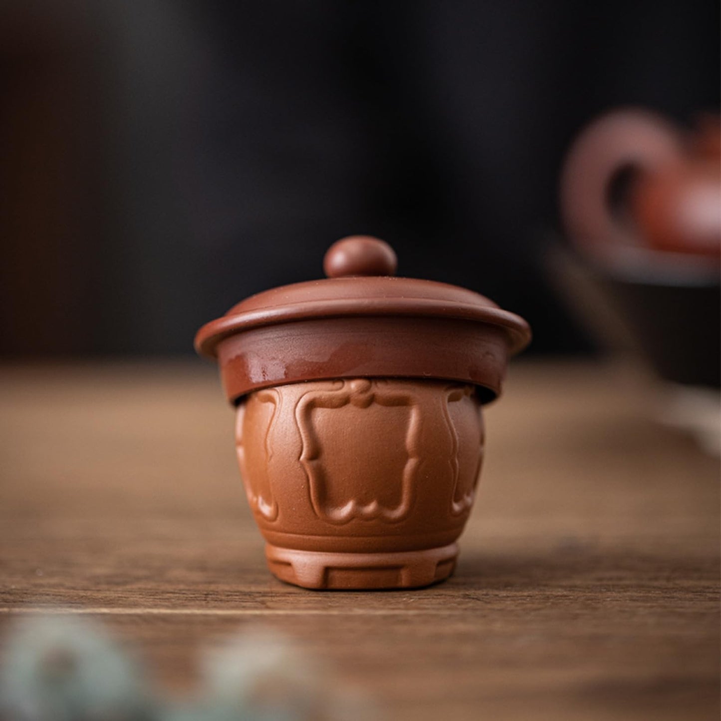 Teapot Cover Holder Purple Sands Tea Pet Ornament 4.6cm Tea Ceremony Tea Set