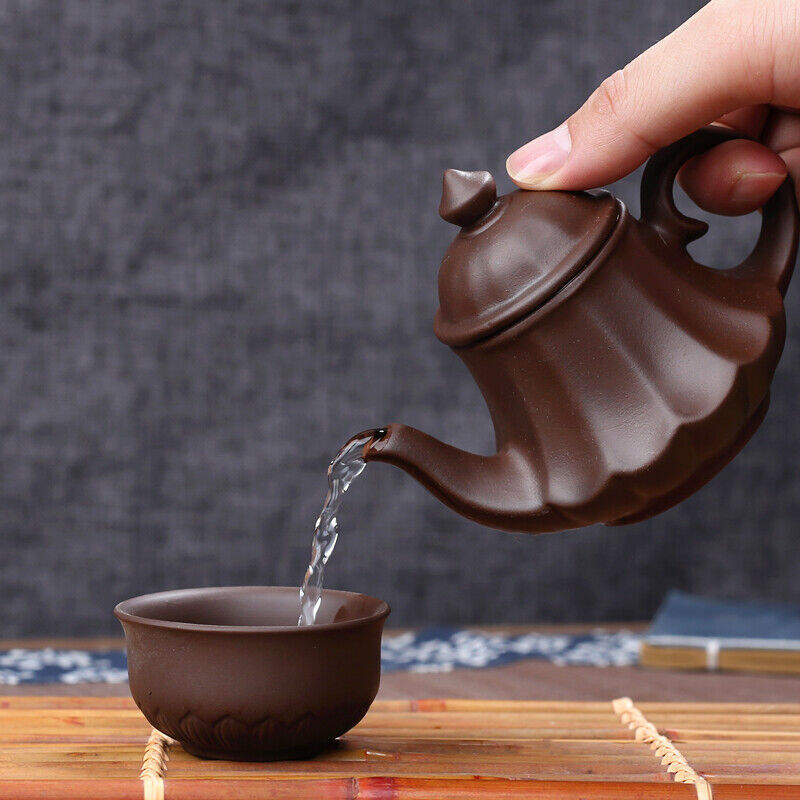 1PC Handcarved Purple Clay Teapot Combined Teapot