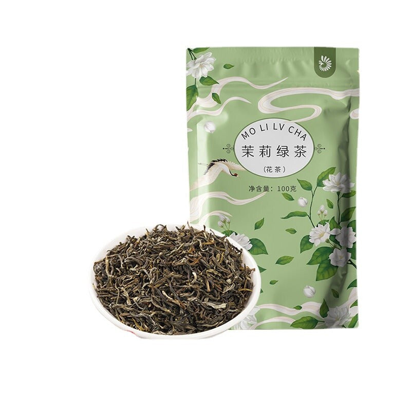 Jasmine Green Tea Roasted Green Tea Jasmine Scented White Hair Herbal Tea 100g