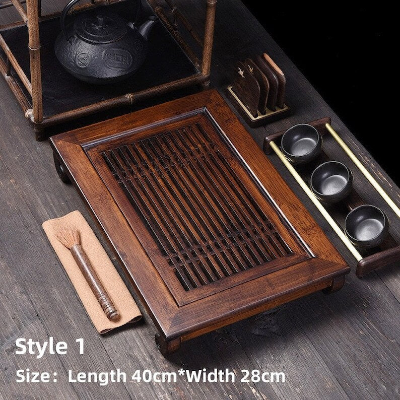 Chinese Wood Tea Tray With Drainage|Gong Fu Tea Tray|Tea Accessories