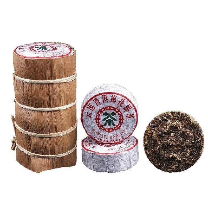 100g Chinese Tea 2019 Plum Blossom Cake Pu'er Raw Tea Cake Yunnan Pu'er Tea