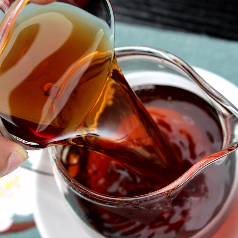 2021 Year TAETEA Red Rhyme Round Tea Menghai Tea Factory Dayi Pu'er Tea Ripe