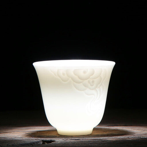 Dehua White China Porcelain Tea Cup Master Cup Of Tea Creative Kungfu Tea Cup