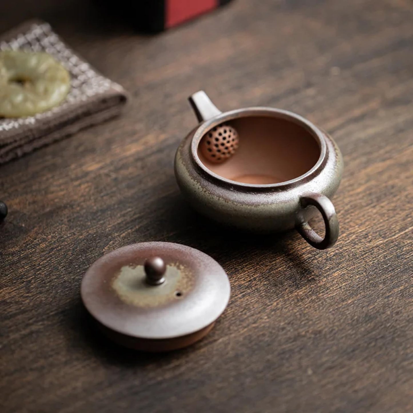 Teapot Retro Ceramic 100ML 3.3oz Brewing Tea Pot Kung Fu Tea Set Filter Teapot