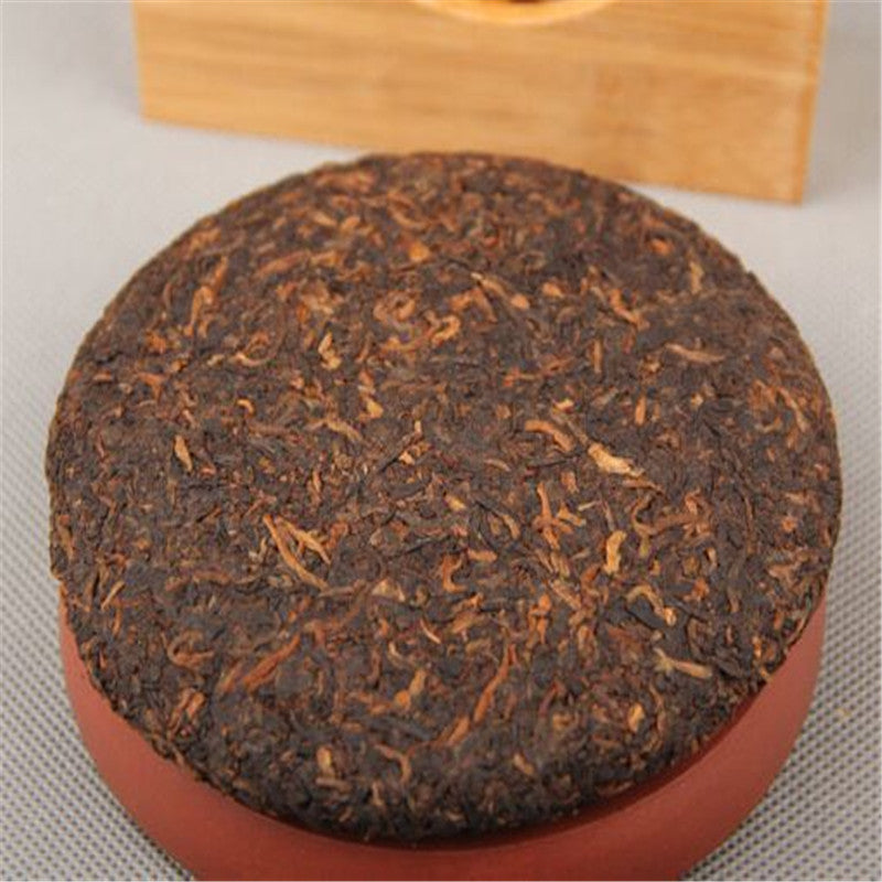 Yunnan Pu-erh Tea Cake Golden Bud Black Tea 100g Organic Ripe Tea