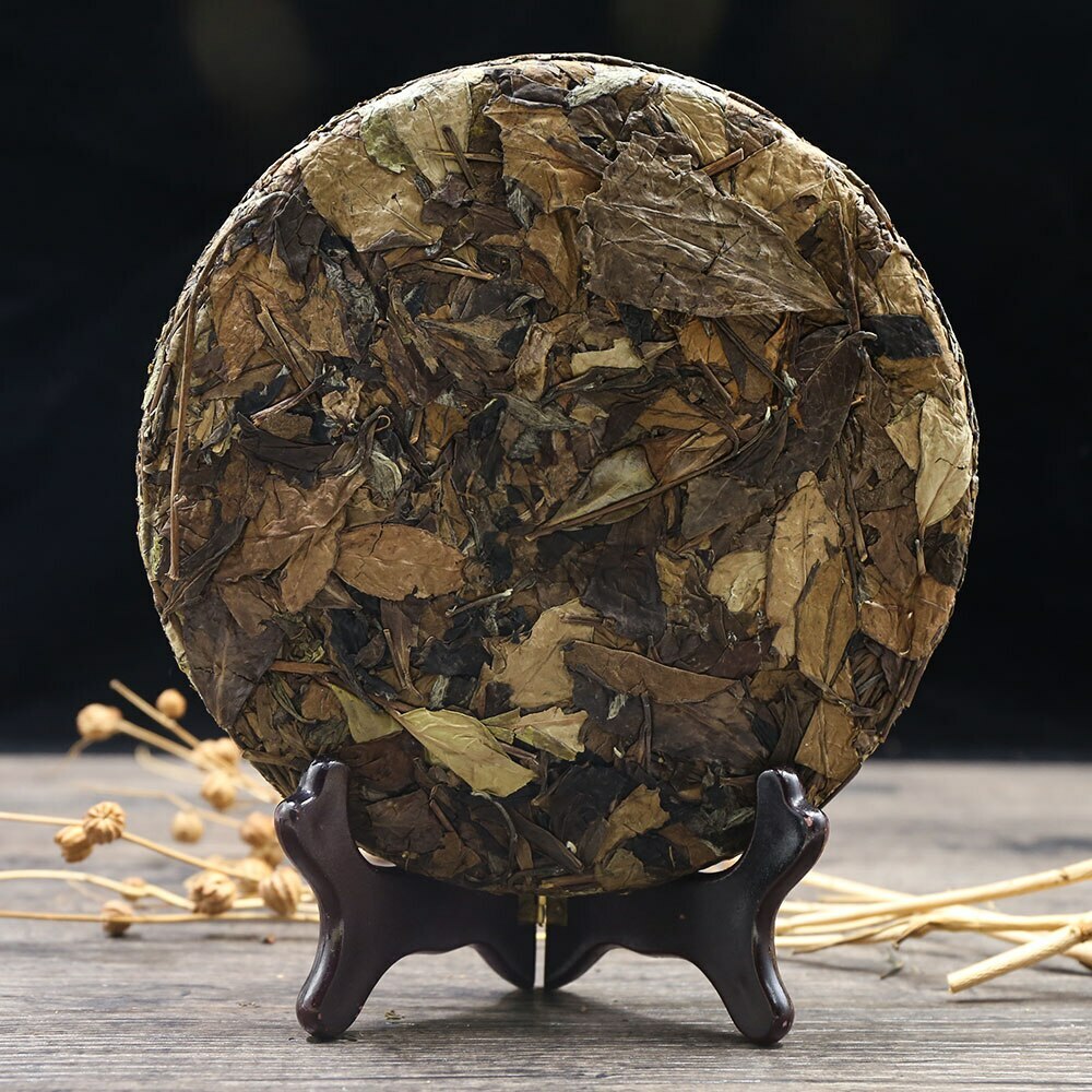 Chinese Tea 2015 Ancient Tree Shou Mei White Tea Bai Cha Tea Leaf Cake 340g