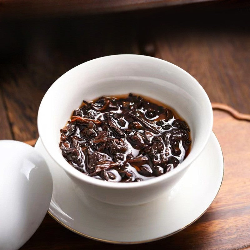 357g 2018 Huang Yin Pu Erh Tea Ripe Tea Yunnan Qizi Cake Tea Ancient Tree Tea