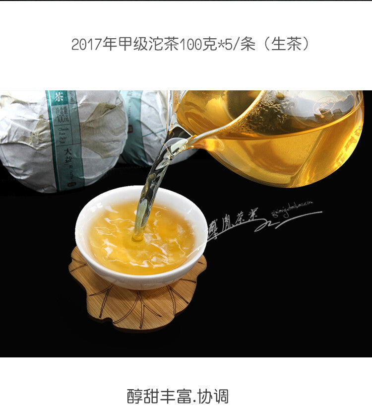 2017 Year TAETEA Classic Raw Pu'er Tea Jia Ji TuoCha Dayi Tea Puer Green 500g