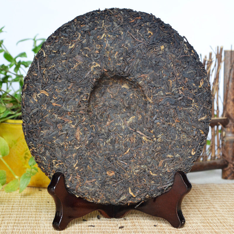 Source of Puer Menghai Dayi Pu'er Tea Cake 2015 357g Ripe Pu-erh Shu Classic