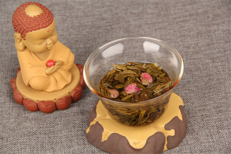 Handmade Puer Tea Raw Pu er Rose Herbal Tea 500g Chinese Old Tree Mini Pu'er Cha