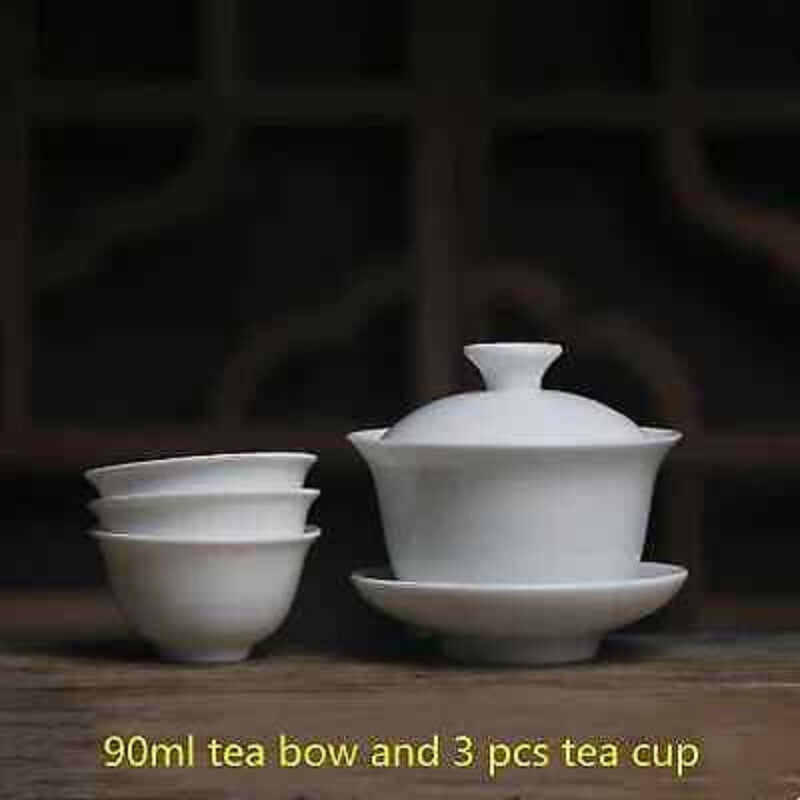 Mini 60ml Gaiwan Porcelain Tureen Teaware Travel Kung Fu Tea Set Tea Cup Bowls