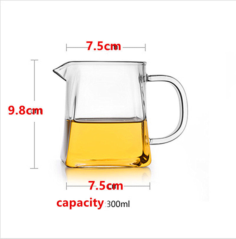 Glass Teapot Square Bottom Flower Tea Kettle Coffee Puerh Tea Pot Durable Teaset