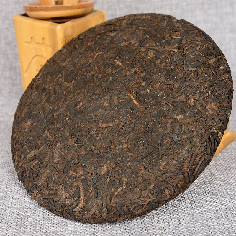Ripe Pu'er Tea Tea Deep Mountain Wild Rhyme Ripe Seven Cakes Tea 357g/12.59oz