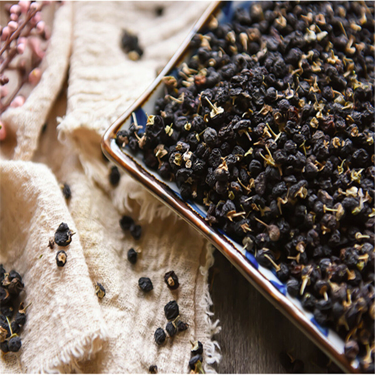 Wild Black Lycium Barbarum Chinese Specialty Herbal Tea Health Tea Scented Tea