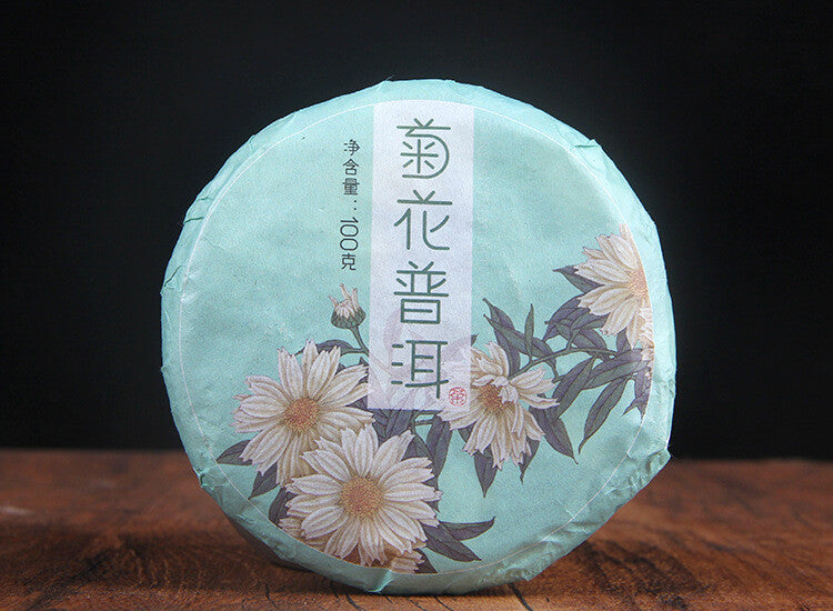 Chrysanthemum Pu'er Tea Cake Pu'er Ripe Tea Leaves 100 Grams