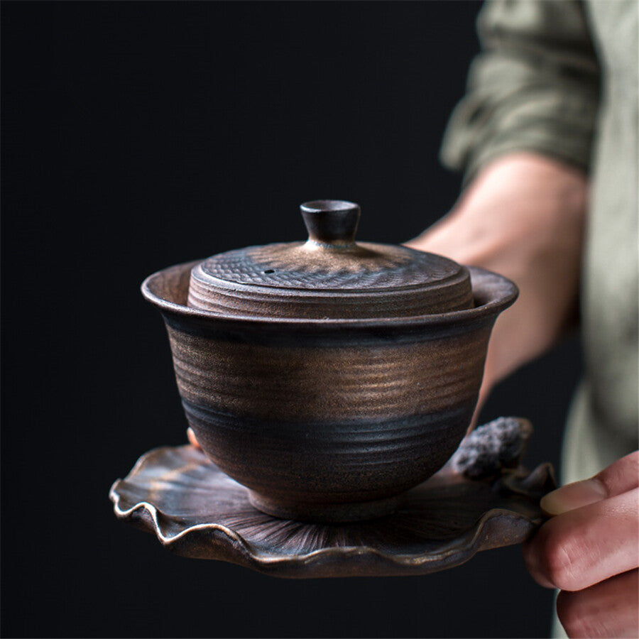 Gaiwan Tea Luxury Puer Tea Maker Gaiwan Cup Saucer Kung Fu Tea Set for Black Tea
