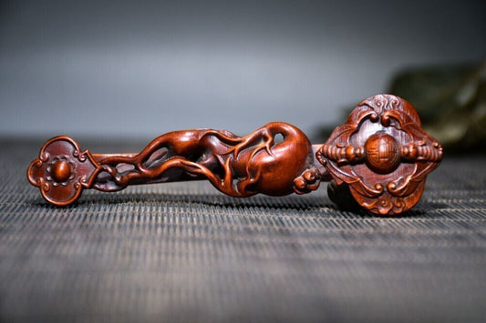Boxwood Exquisite Carving of Life Ornaments Decor Collect