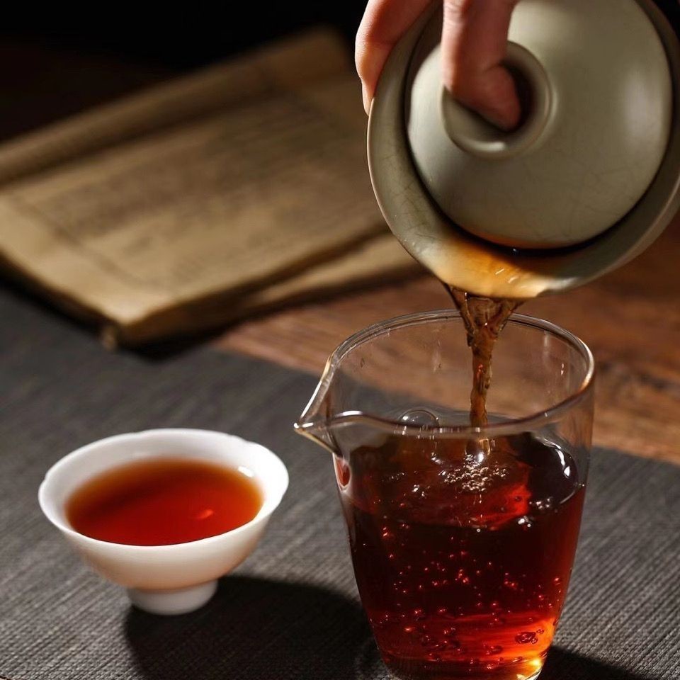 ！Yunnan Puer Brick Tea 1992 Laobanzhang Pu-erh Ripe Tea Brick Aged Puerh Tea250g
