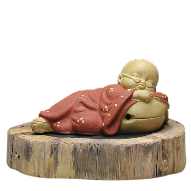 Tea Pet Yixing Zisha Purple Clay Monk Creative Funny Tea Play For Tea Party New