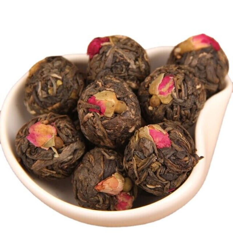 500g Herbal Tea Handmade FlowerRose Tea Chinese Ancient Tree Puer Tea Green Food
