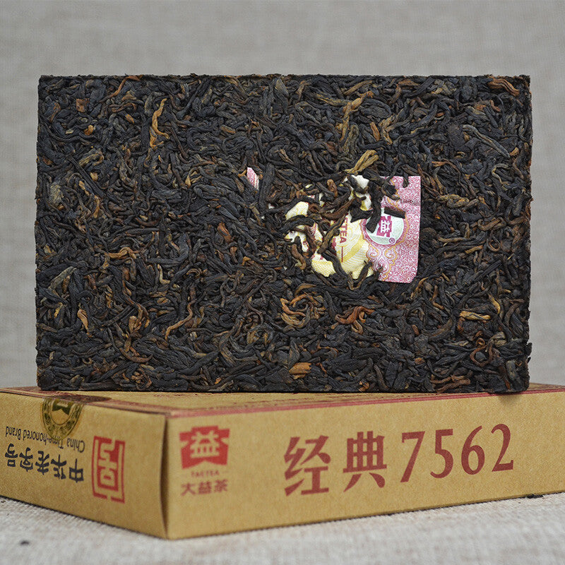 TAETEA Menghai Dayi 7562 Pu-erh Tea Brick 250g Ripe Puer Pu'er 1601 Batch