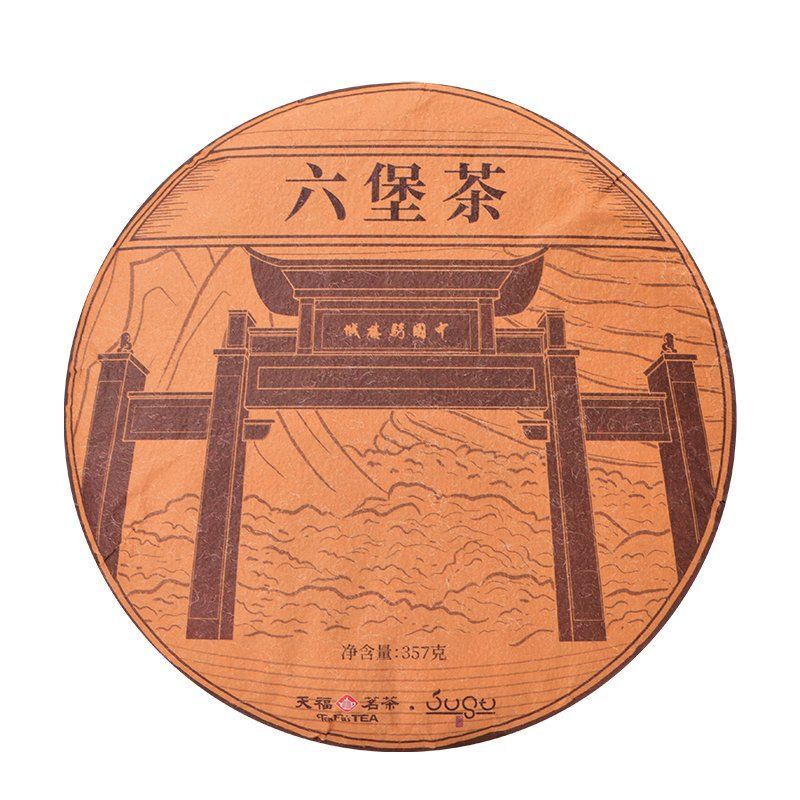 TENFU TEA Guangxi Liubao Tea Black Tea Cake LIU PAO Dark Tea Hei Cha 357g