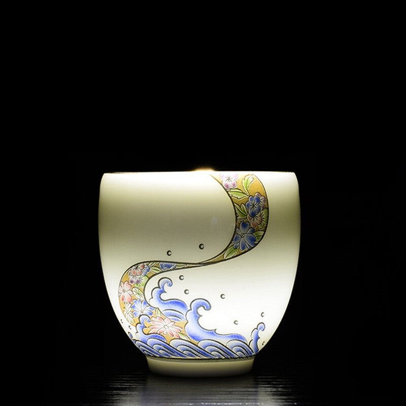 Dingyao Kiln Porcelain Tea Cup 70ml Master Cup Of Tea Chinese Kungfu Tea Cup New