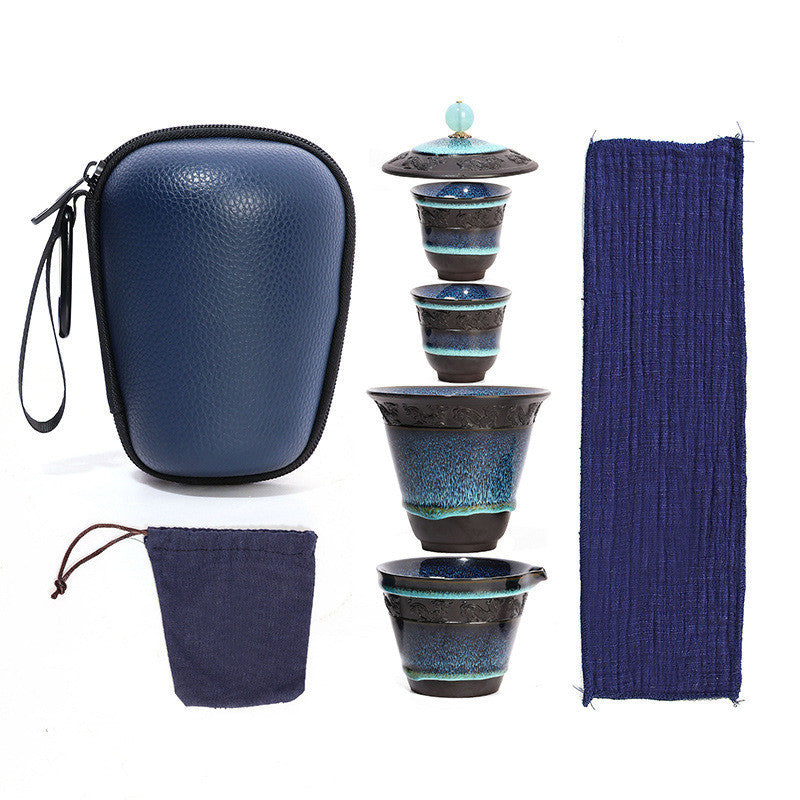 Chinese Kung Fu Travel Tea Set Ceramic Teapot Teacup Teaset Set Tea Ceremony