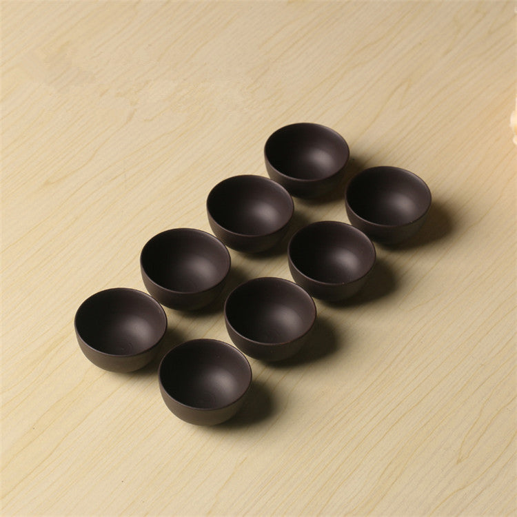 8 Tea Cups 35ml Chinese Kungfu Tea Cup Real Yixing Zisha Cup Of Tea Purple Clay