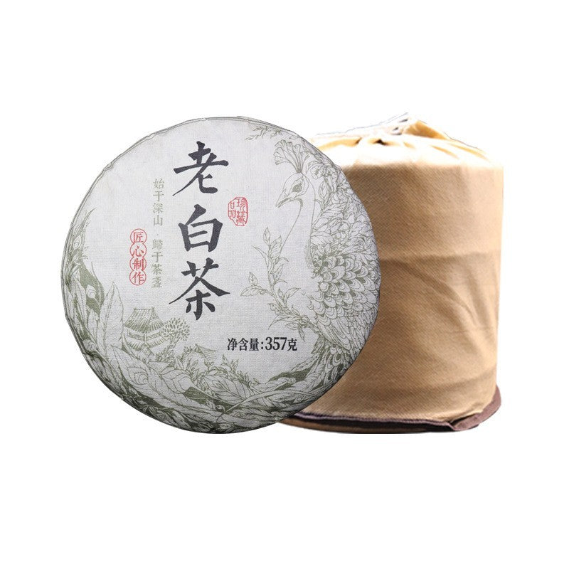 357g 2023 Aged White Tea Pu'er White Tea Fuding Tea Cake Rich Aroma Tea cake