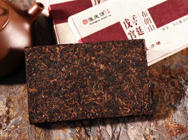 Brick Tea Yunnan Puerh Tea Ripe Tea 80g Brick Pu Erh Tea Pu er Health care tea