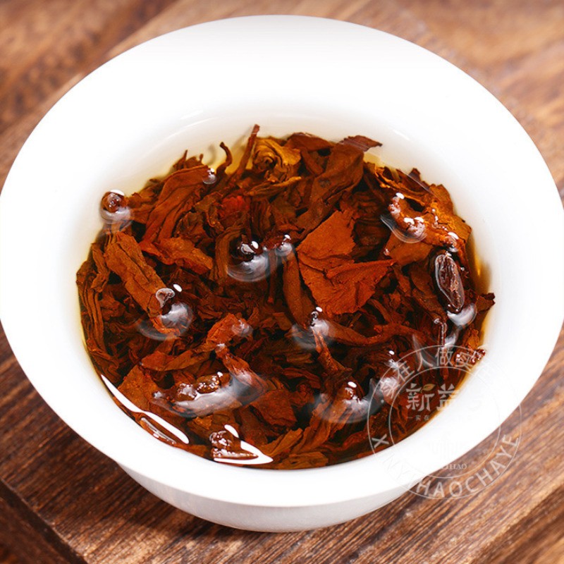 357g Ripe Tea Pu Erh Tea Cake Ancient Tree Old Tea Yunnan Qizi Cake Grain Tea