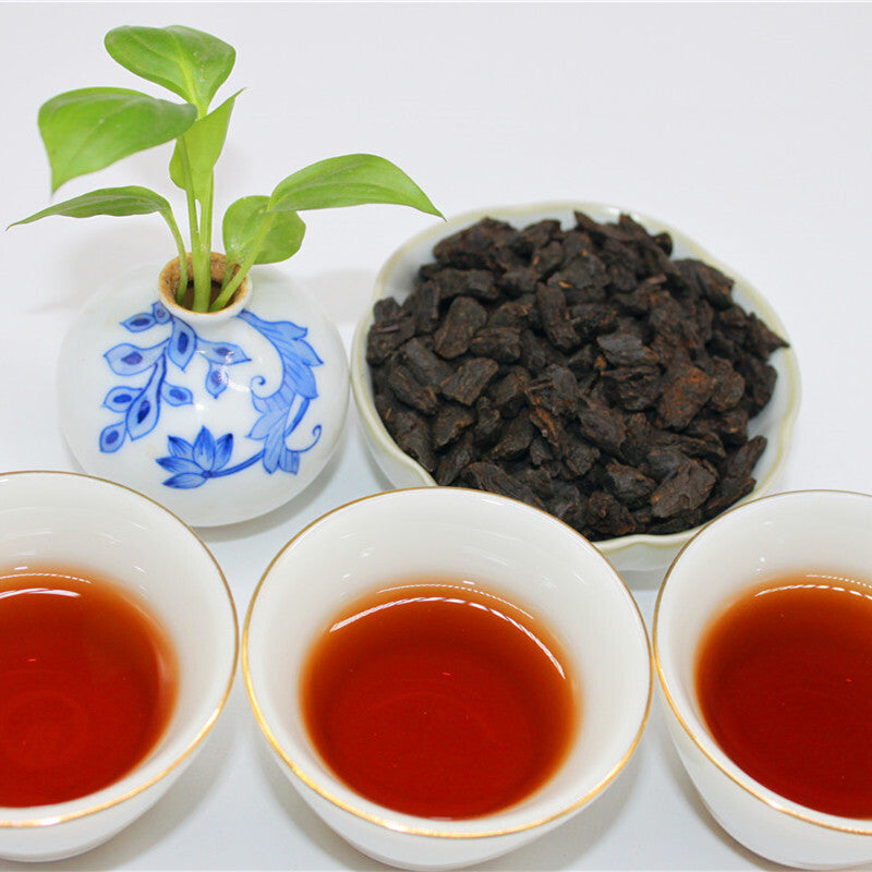 500g Yunnan Pu'er Tea Cloth Bag Tea Fossil Menghai Ripe Tea Pu'er