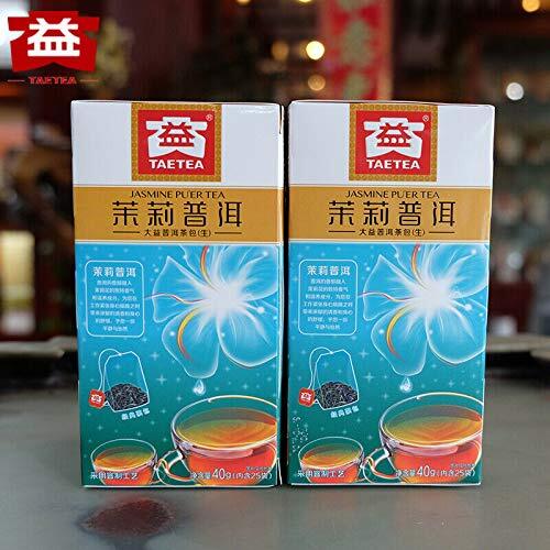 TAETEA Jasmine Pu'er Tea Yunnan Dayi Organic Tea Teabags Office Raw Puerh 25pcs