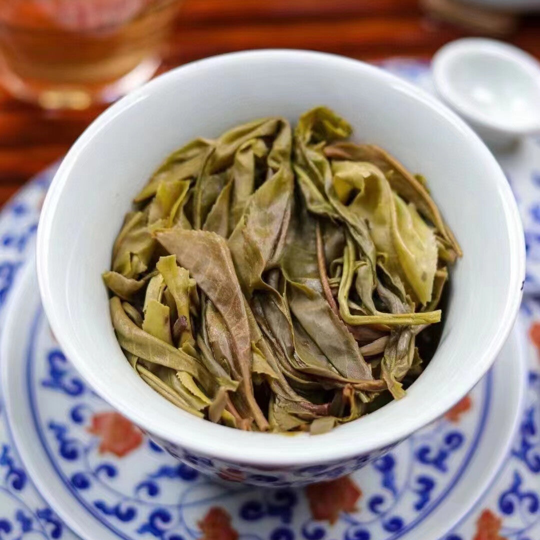 357g Yunnan Old Raw Pu'er Tea Bingdao Tea King Aged Pu-erh Raw Tea Cake