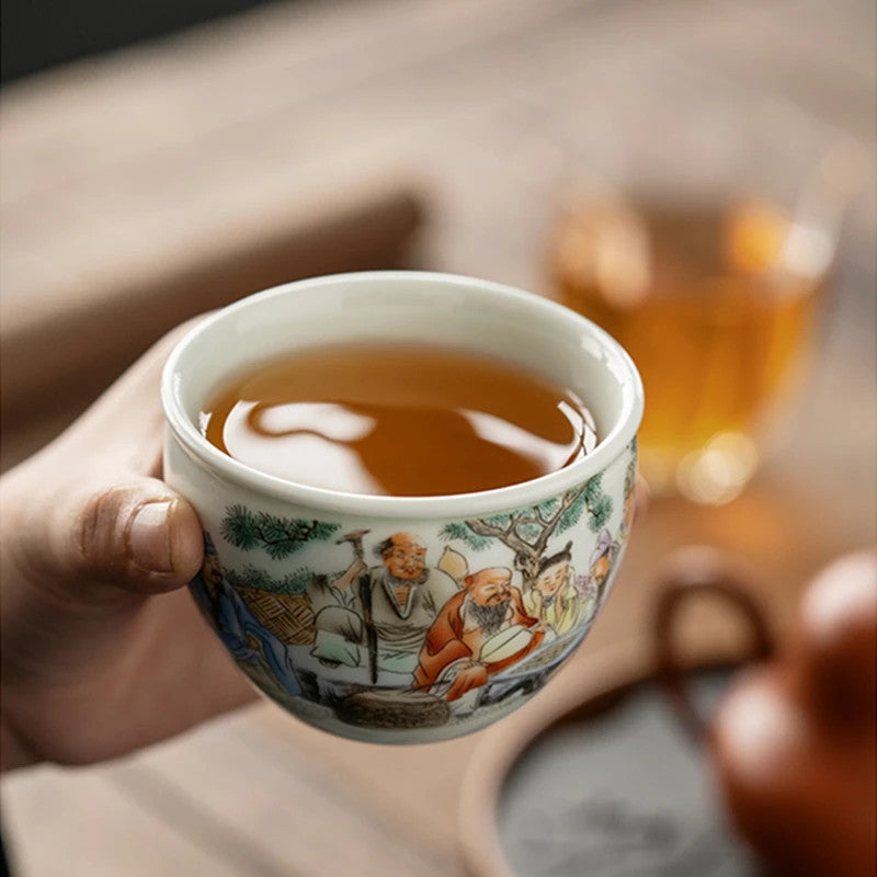 1Pc Chinese Ceramic Tea Cup Handmade Porcelain Teacup Tea Bowl Cup Teaware 120ml