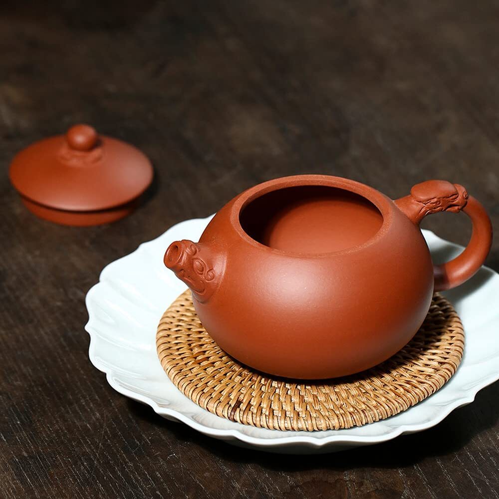 320ml Yixing Handmade Purple Clay Xishi Teapot Kung Fu Tea Set Tea Ceremony