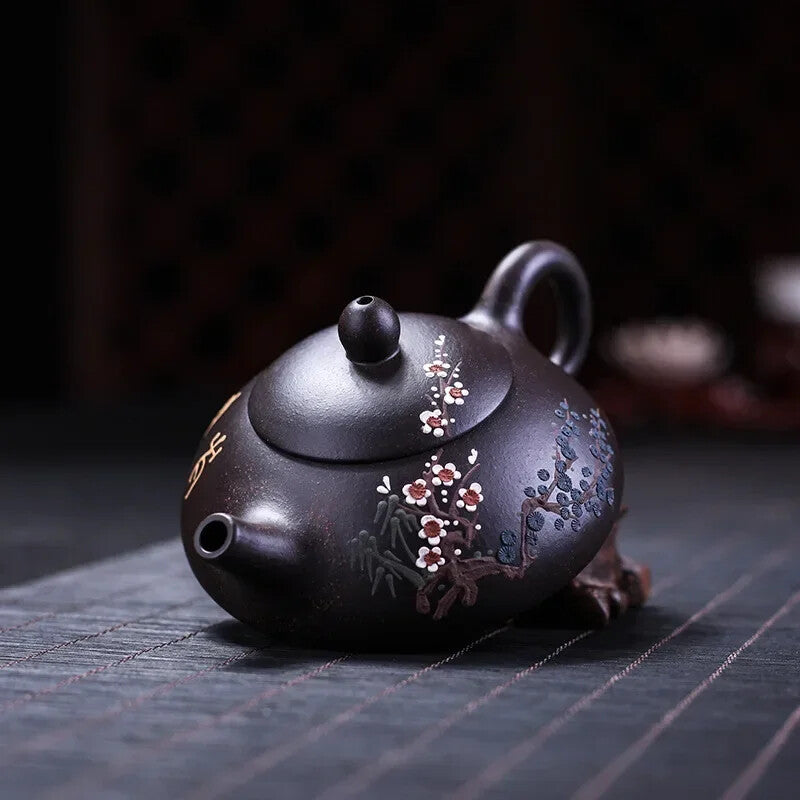 160ml Yixing Tea Pot Purple Clay Scoop Teapot Chinese Handmade Tea Set Kettle