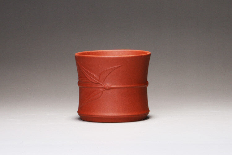 Puer Tea Real Yixing Zisha Tea Cup Marked Bamboo Relief Master Cup Of Tea China