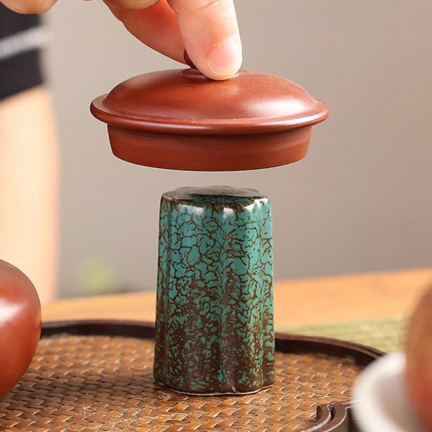 Teapot Cover Holder Ceramic Tea Pet 5.2cm Kung Fu Tea Set Tea Ceremony Tea Play