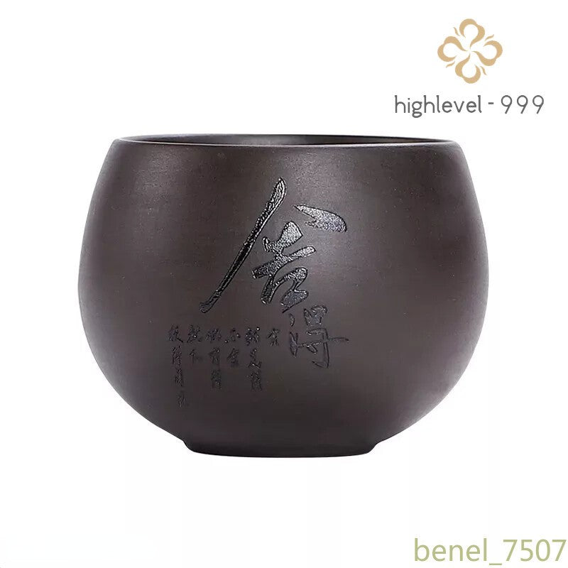 Chinese Yixing Purple Clay Teacup Oolong Tea Handmade Boutique Tea Cup Single