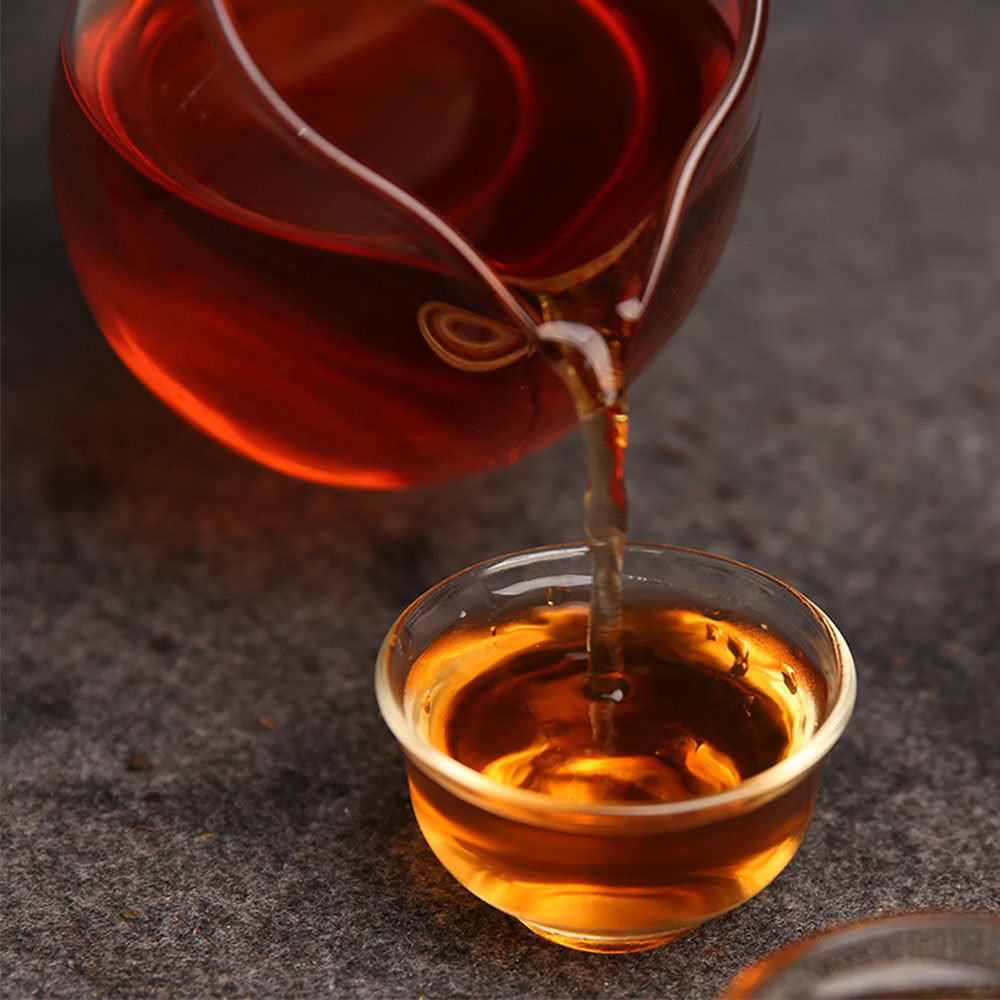 Premium Shudaizi Top Ripe Tea "Jin Zhen Gong Ting" Royal Palace Shu Puer 357g