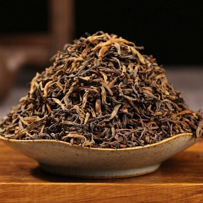 500g Gold bud GongTing Puerh tea bulk pu'erh Ripe tea Old trees old leaves tea