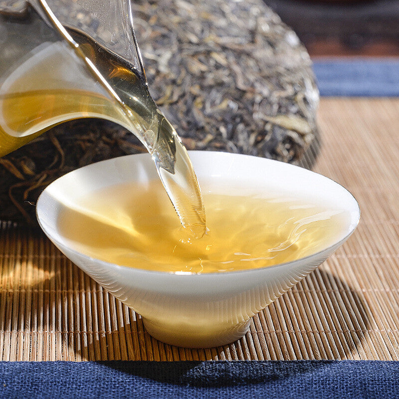 357g Organic Pu'er Tea Raw Tea Cake Tea Banzhang Ancient Tree Pu'er Raw Tea Cake