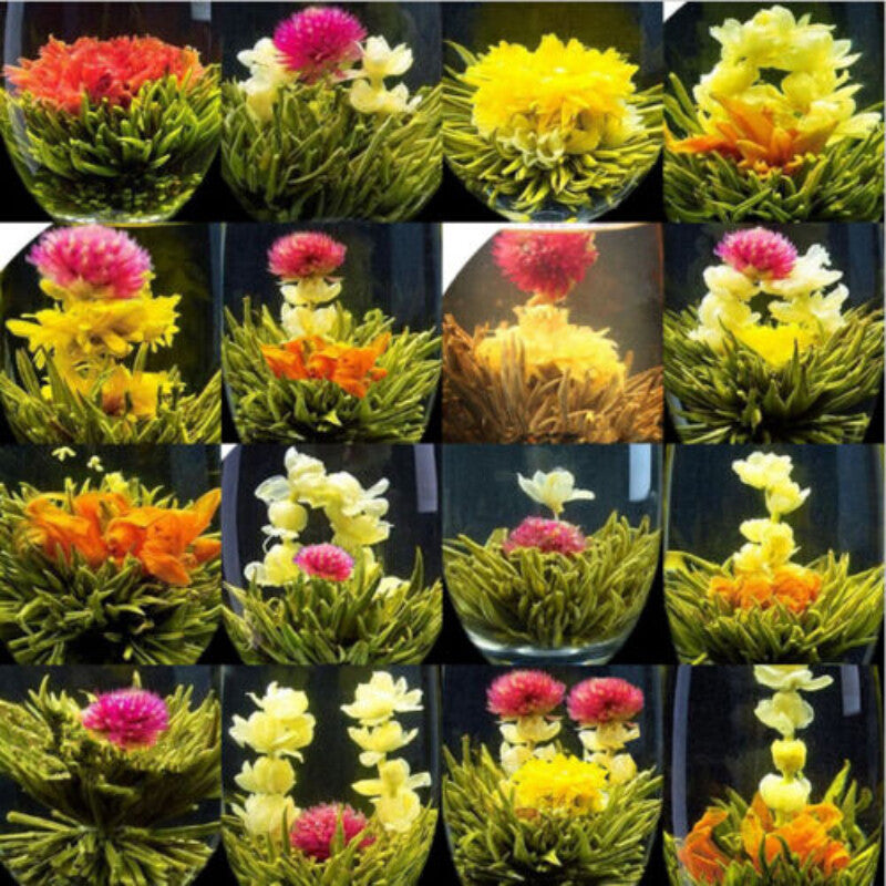 20 Pcs Chinese Blooming Flower Tea Natural Handmade Flower Tea Ball Herbal Tea