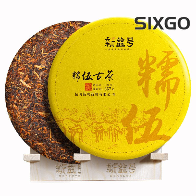 357g Iceland Pu'er Tea Ripe Tea Cake Authentic Aged Tea Yunnan Ancient Tree Tea
