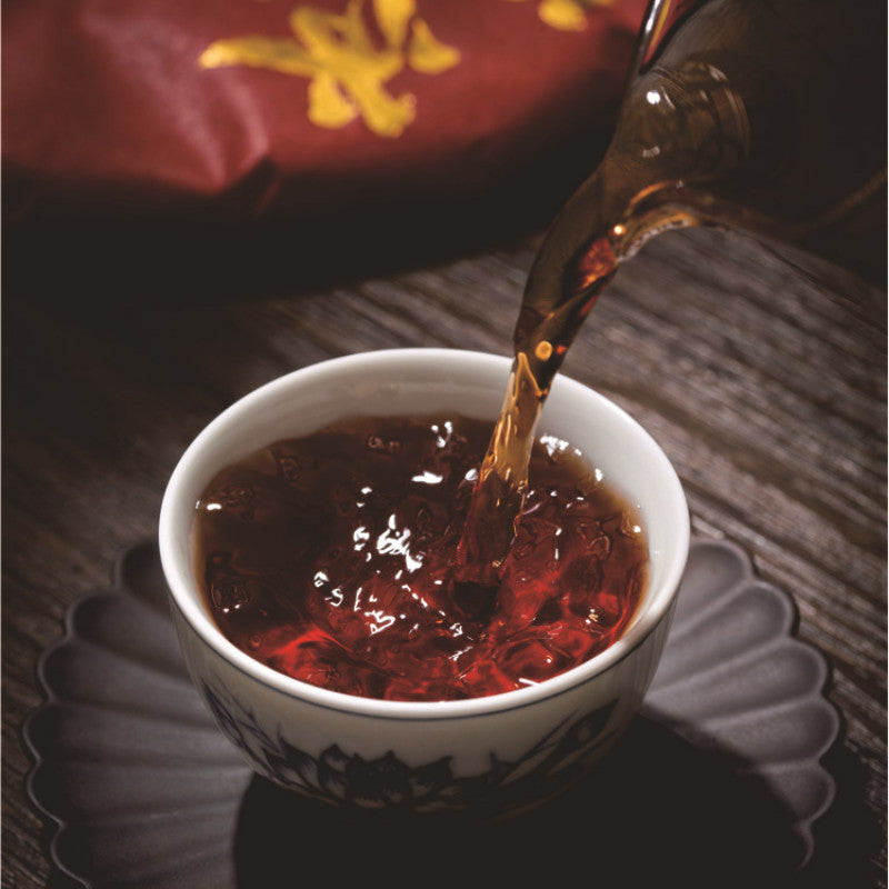 Iceland Wuzhai Pu'er Tea Cooked Tea Cake 357g Yunnan Ripe Pu-erh Tea Green Tea