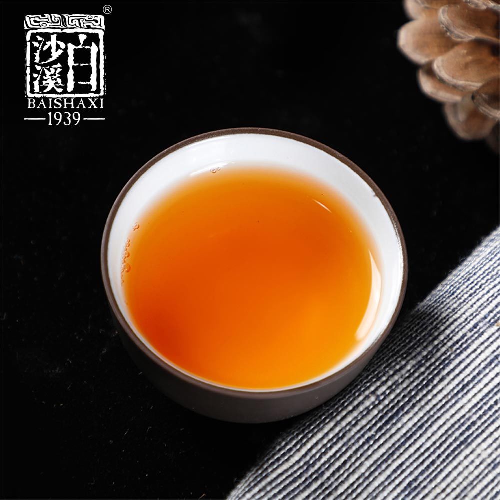 Top Anhua Baishaxi High Quality Golden Flower Fu Cha 1953 Dark Tea Brick 338g