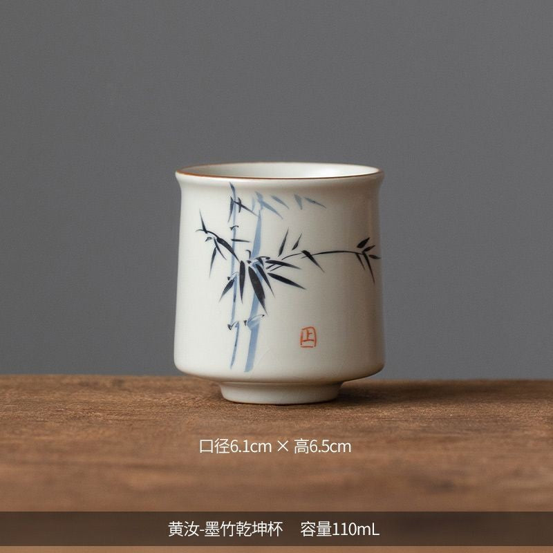Ru Kiln Master's Cup Single Tea Cup for Sipping Tea Ceramic Kung Fu Tea Set