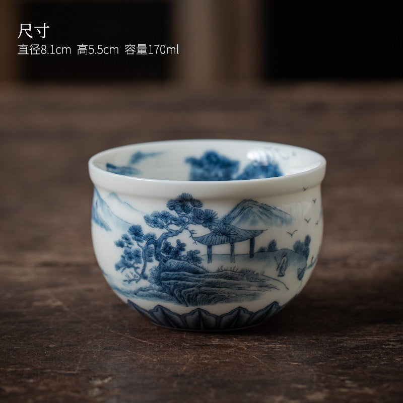 1pc Sheep Fat Jade Tea Cup Single Cup Tea Tasting Cup Personal Tea Cup Ceramic